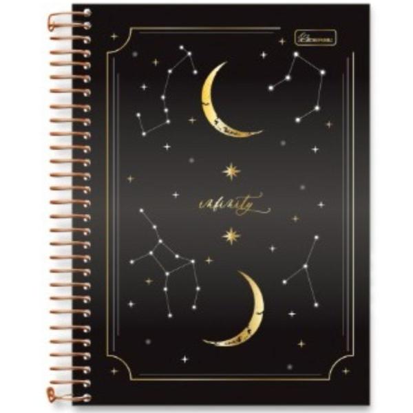 Imagem de Caderno Colegial Infinity Lua Dourado 10 Materias Cadersil