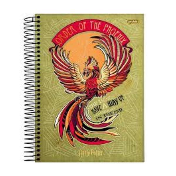 Imagem de Caderno colegial order of the  phoenix harry potter 160 folhas 10x1jandaia