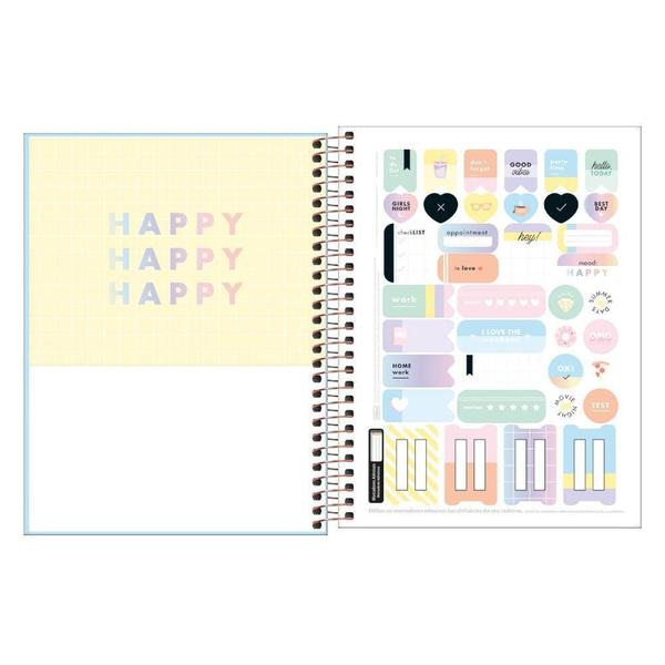 Imagem de Caderno Colegial Tilibra Happy 160 Folhas Azul