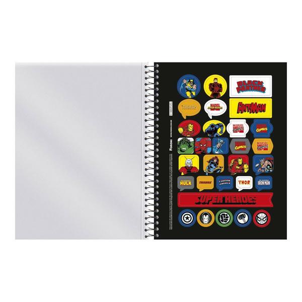 Imagem de Caderno college 160f 10 materias marvel comics - foroni