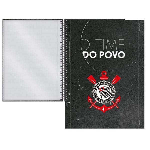 Imagem de Caderno Corinthians Capa Dura Espiral 1 Matéria 80F Escolar