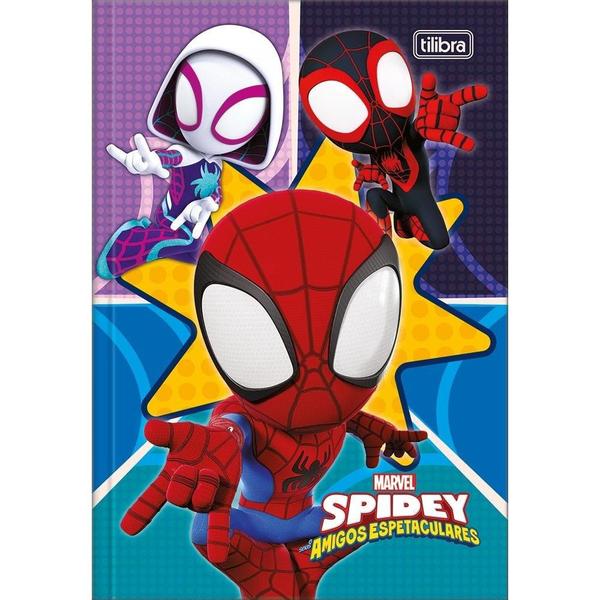 Imagem de Caderno costurado 1/4 capa dura tilibra spidey 5x80fls