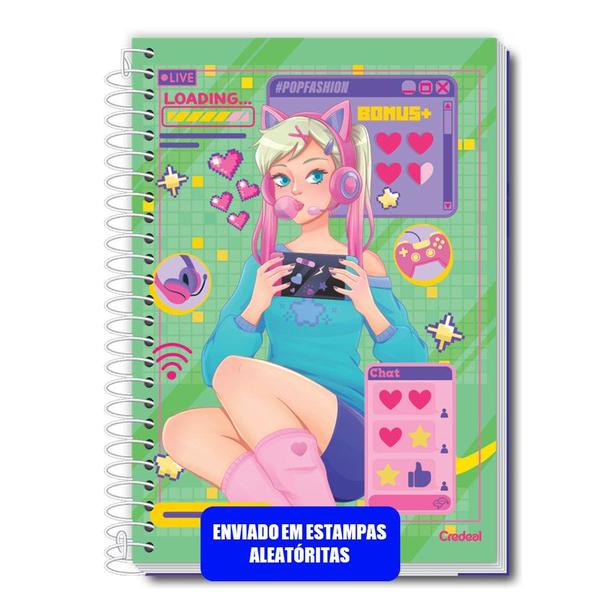 Imagem de Caderno Credeal Univ 10m Pop Fashion Linhas 200fl