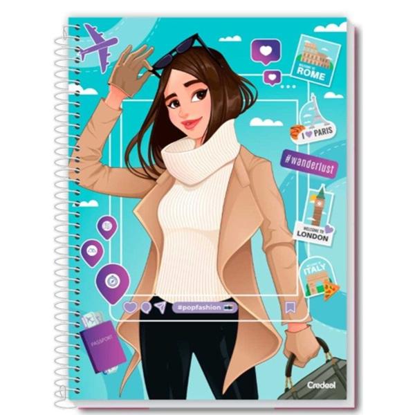 Imagem de Caderno Credeal Univ 1m Pop Fashion 96fl