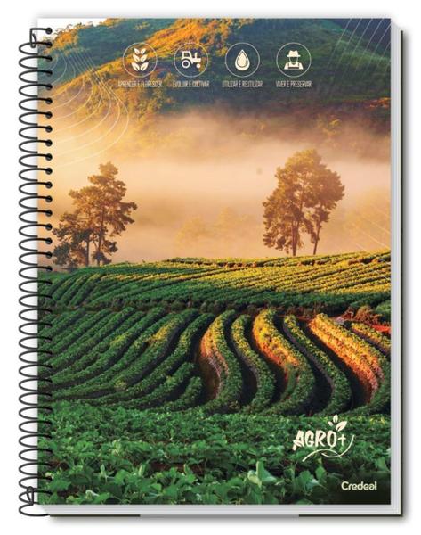 Imagem de Caderno Credeal universitário agro + espiral 160 folhas