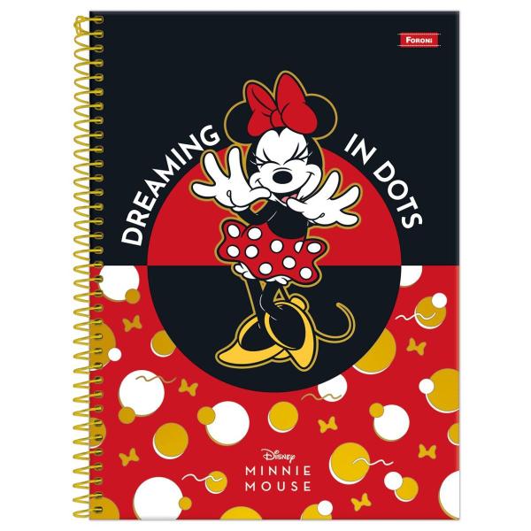 Imagem de Caderno Da Minnie Mouse Disney Espiral 1 Escolar Matéria 80F