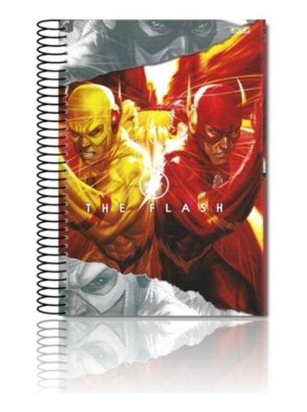 Imagem de Caderno Dc The Flash 15 Matérias Capa Dura Com Adesivo