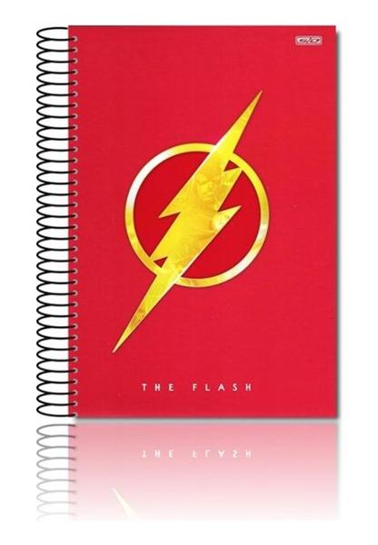 Imagem de Caderno Dc The Flash 15 Matérias Capa Dura Com Adesivo