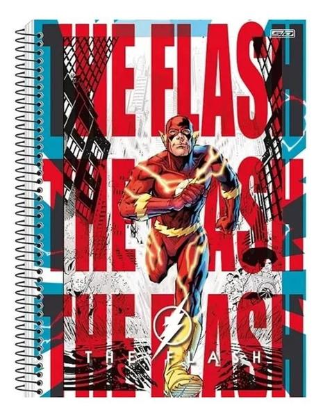 Imagem de Caderno Dc The Flash 15 Matérias Capa Dura Com Adesivo