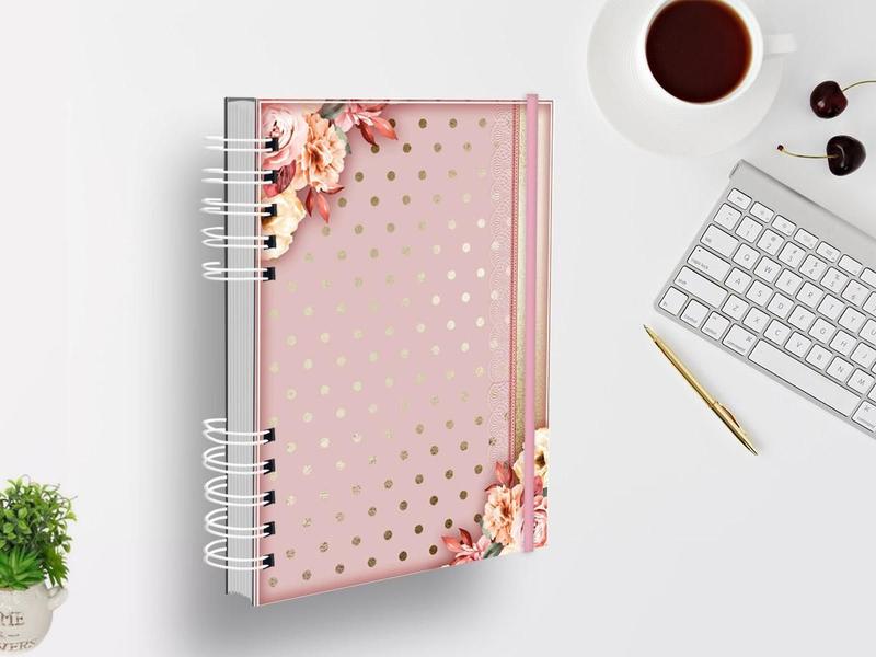 Imagem de Caderno De Anotações - 200 Pag - Coleção Floral Rosa