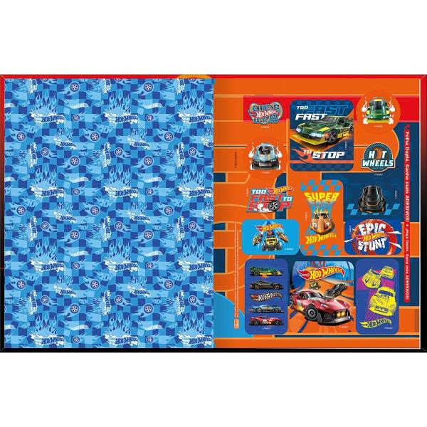 Imagem de Caderno De CALIGRAFIA Brochura Capa Dura Hot Wheels 40 Folhas Tilibra