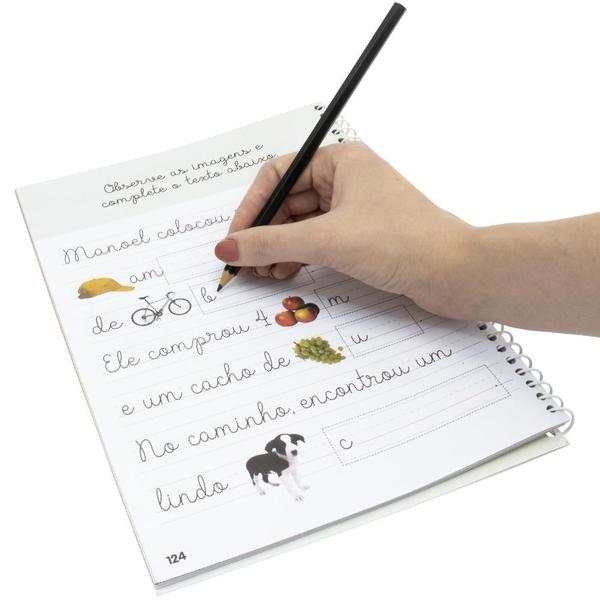 Imagem de Caderno De Caligrafia Letra Cursiva Números Frases Infantil