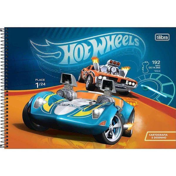 Imagem de Caderno De Cartografia E Desenho Espiral Capa Dura Hot Wheels 80 Folhas Tilibra