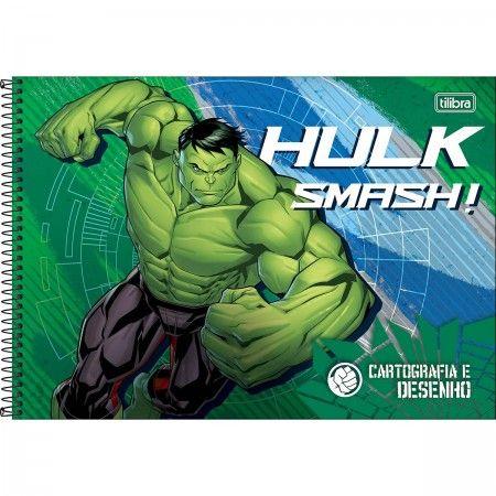 Imagem de Caderno de Cartografia e Desenho Espiral Capa Dura Hulk 80 Folhas