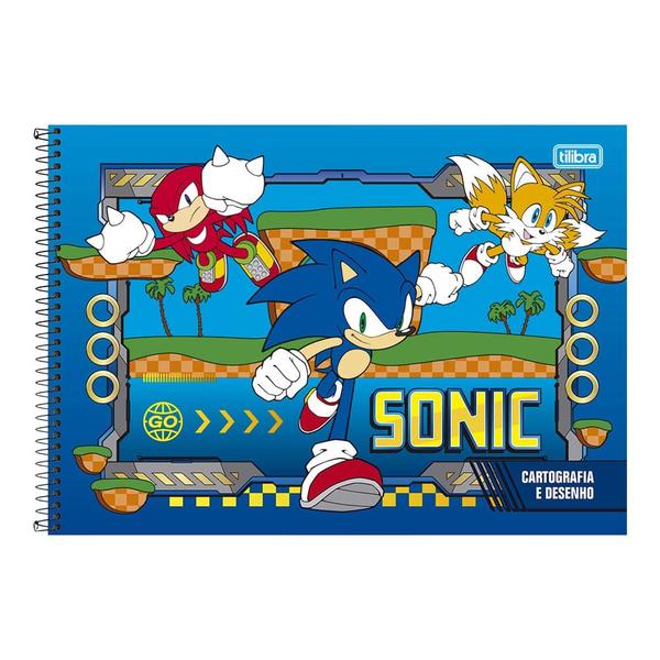 Imagem de Caderno de Cartografia e Desenho Tilibra Sonic Espiral Capa Dura 80 Folhas - Item Sortido