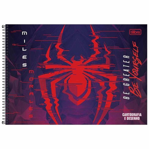 Imagem de Caderno de Cartografia Homem Aranha 80 Folhas Tilibra