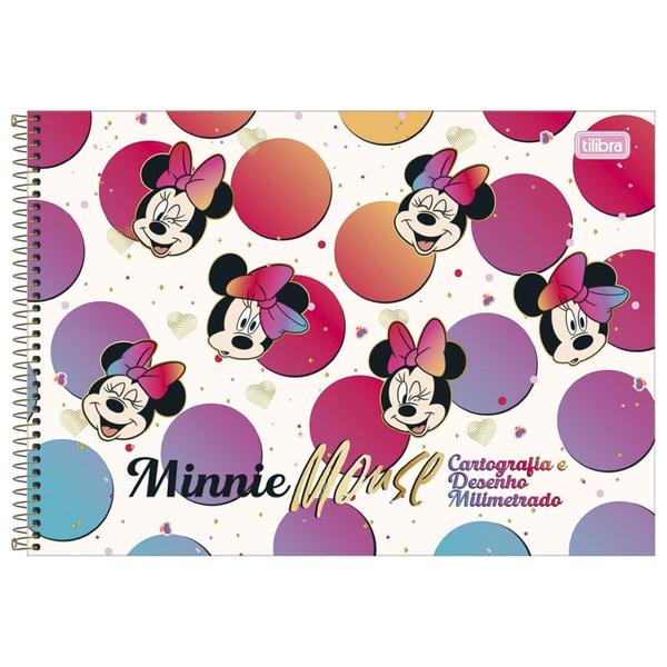 Imagem de Caderno de Cartografia Milimetrado Minnie 80 Folhas Tilibra