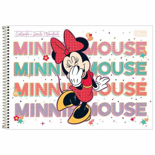 Imagem de Caderno de Cartografia Milimetrado Minnie 80 Folhas Tilibra