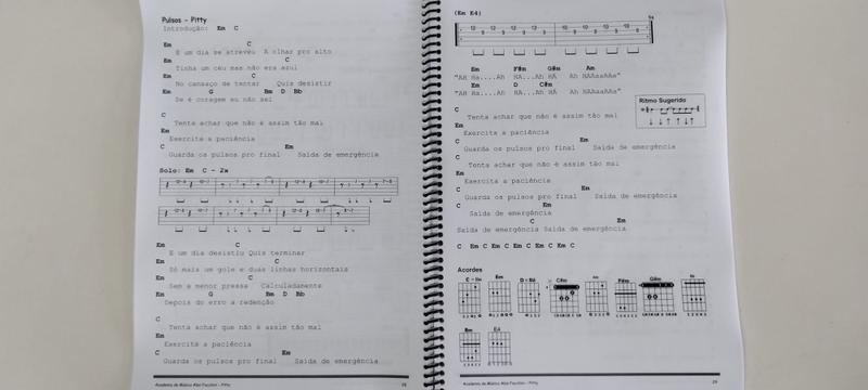 Imagem de Caderno de Cifras e Tablaturas Violão e Guitarra Pitty