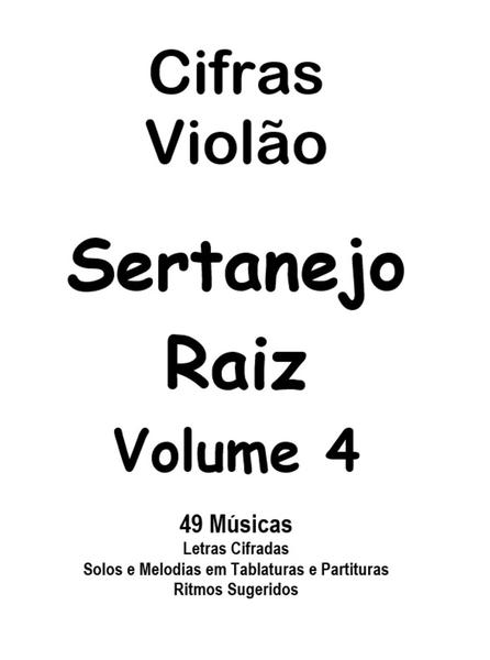 Imagem de Caderno de Cifras Violão Sertanejo Raiz Vol.4  49 Músicas