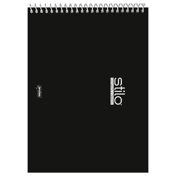 Imagem de Caderno De Desenho 80 Folhas 275X200Mm Preto Stilo Jandaia