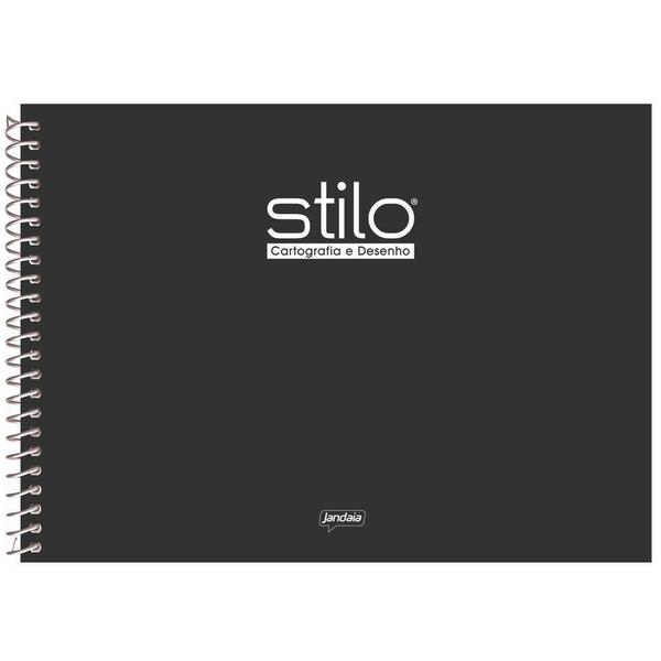 Imagem de Caderno De Desenho 80 Folhas 275X200Mm Preto Stilo Jandaia