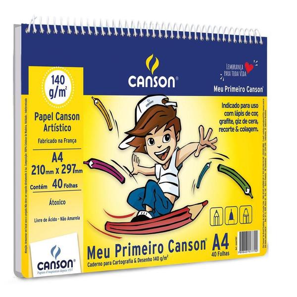 Imagem de Caderno De Desenho A4 Meu Primeiro Canson, Branco, 140g, 40 Fls