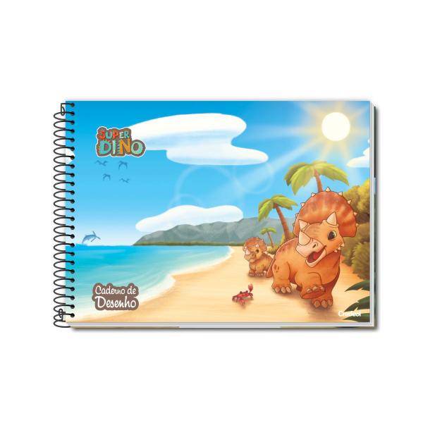 Imagem de Caderno de Desenho Credeal Super Dino 80Fls 275x200mm Capa Dura