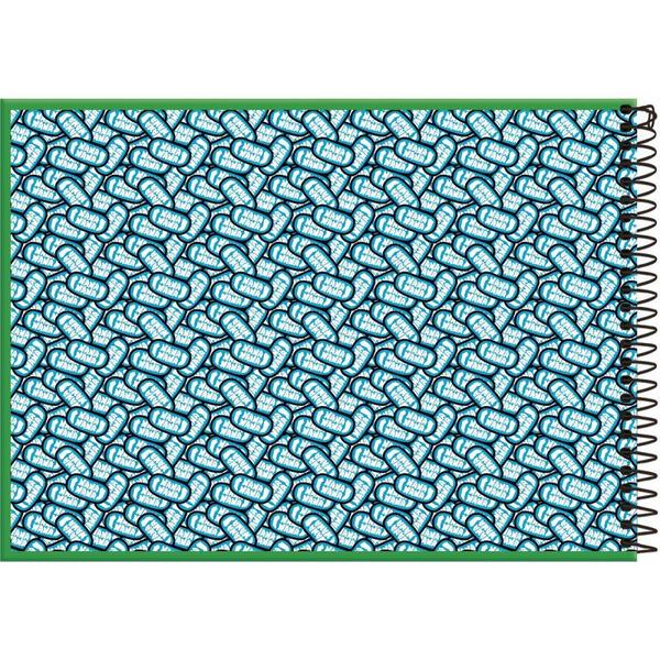 Imagem de Caderno de desenho Foroni fortnite verde espiral 80 folhas