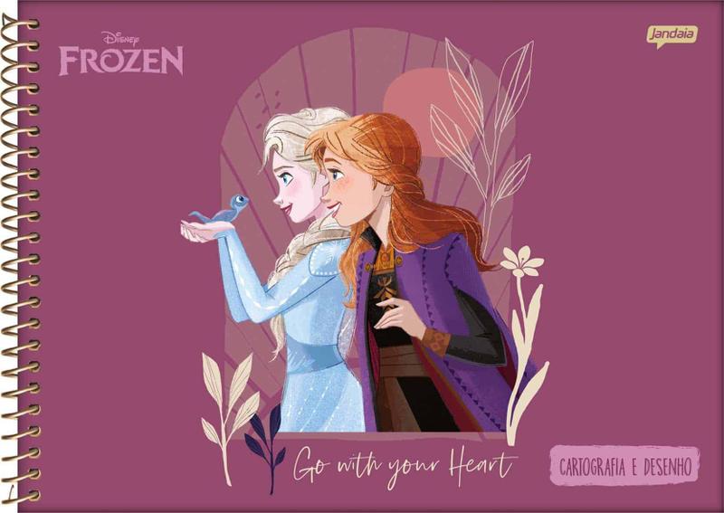 Imagem de Caderno De Desenho Frozen 2023 Espiral 80Fls - Jandaia