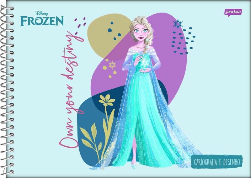 Imagem de Caderno De Desenho Frozen 2023 Espiral 80Fls - Jandaia