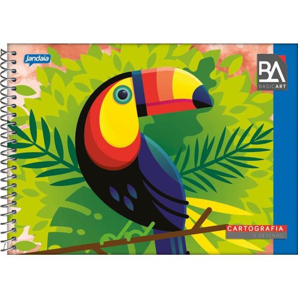 Caderno de Desenho Universitário Basic ART 48 Folhas Espiral Horizontal - Pacote com 10 Unidades - Jandaia Imagem de Caderno de Desenho Universitário Basic ART 48 Folhas Espiral Horizontal - Pacote com 10 Unidades