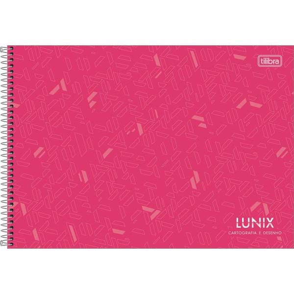 Imagem de Caderno de Desenho Universitário Capa Dura Lunix 60 Folhas Pacote com 04