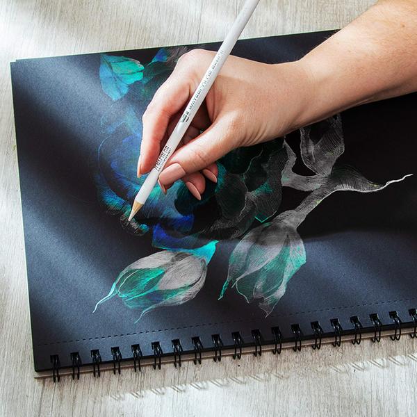 Imagem de Caderno de esboços Zenacolor Black Paper 9x12” 150GSM 60 folhas