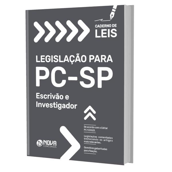 Imagem de Caderno De Leis Da Pc Sp 2023 - Escrivão E Investigador