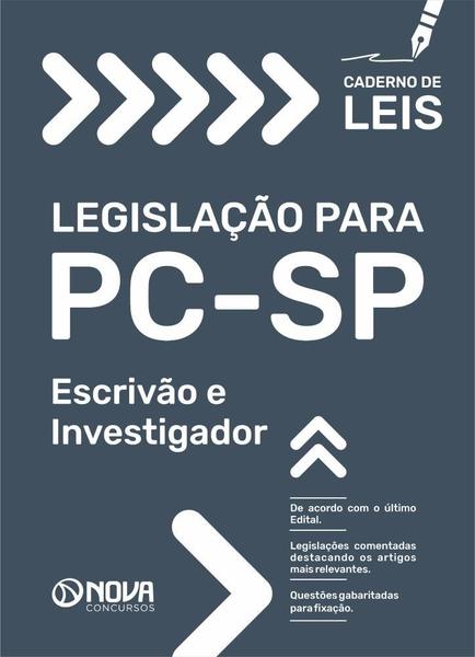 Imagem de Caderno de Leis da PC-SP - Escrivão e Investigador