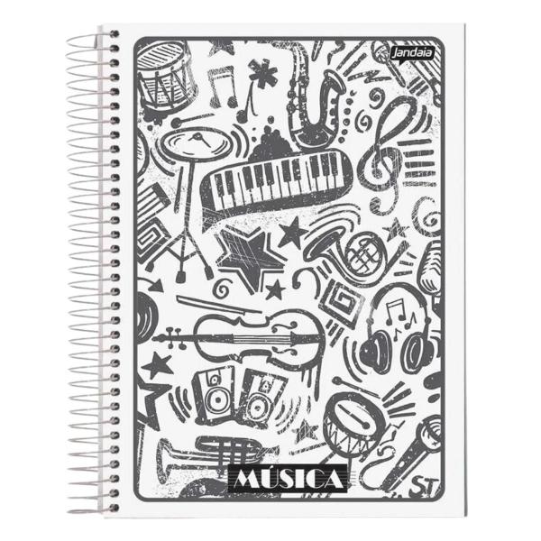 Caderno de musica univ 40 folhas capa flex c/02un - jandaia Imagem de Caderno de musica univ 40 folhas capa flex c/02un - jandaia
