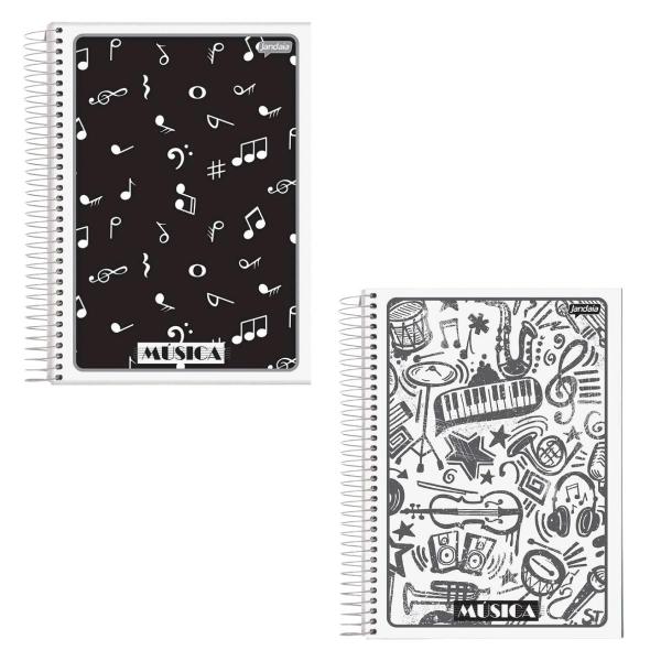 Caderno de musica univ 40 folhas capa flex c/02un - jandaia Imagem de Caderno de musica univ 40 folhas capa flex c/02un - jandaia