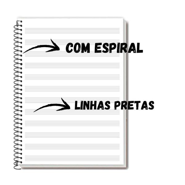 Caderno de musica universitario 64folhas cd tamoio Imagem de Caderno de musica universitario 64folhas cd tamoio