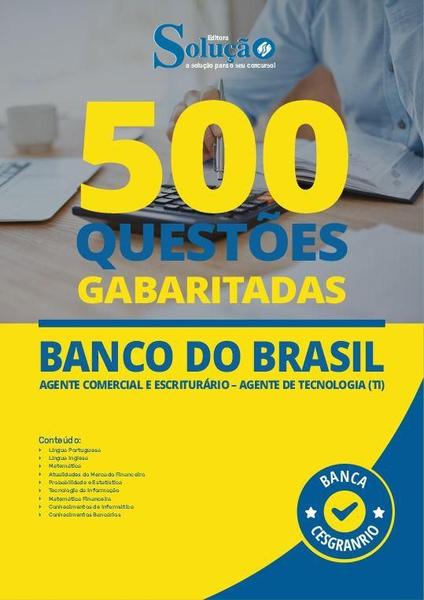 Imagem de Caderno de Questões Banco do Brasil - 500 Questões Gabaritadas