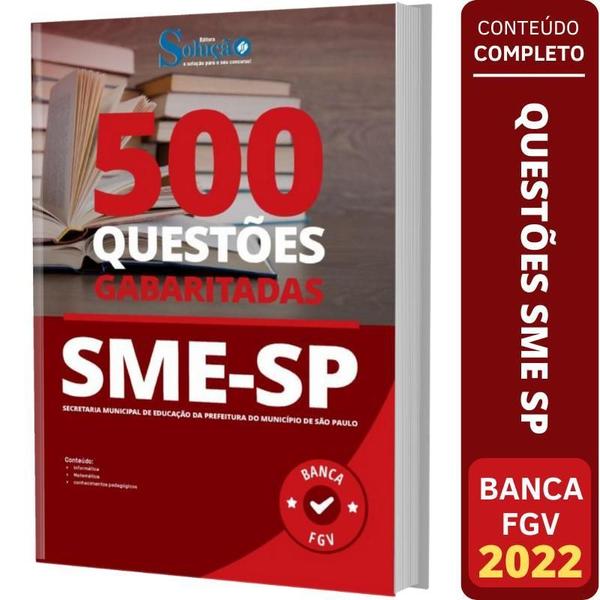 Imagem de Caderno De Questões Sme Sp - Questões Gabaritadas