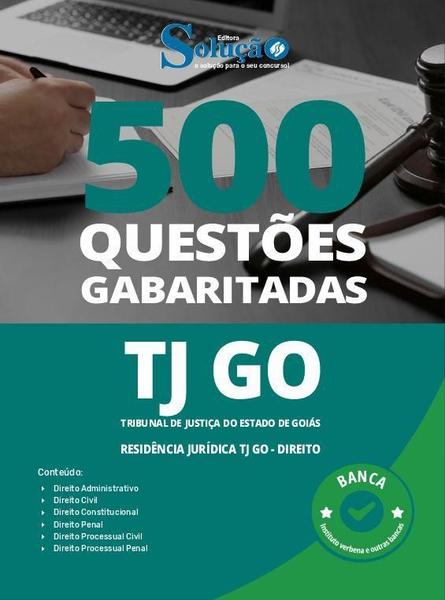 Imagem de Caderno de Questões TJ-GO - Residência Jurídica TJ GO - Direito - 500 Questões Gabaritadas