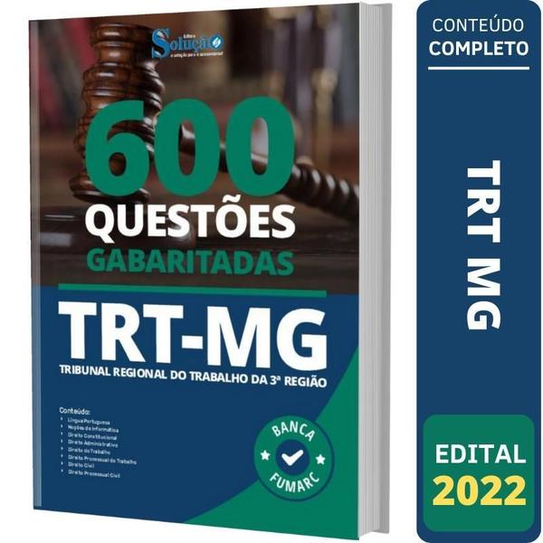 Imagem de Caderno De Questões Trt Mg - Questões Gabaritadas