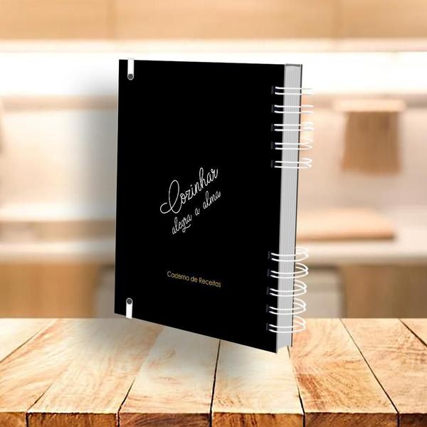 Imagem de Caderno De Receitas Com Capa Dura - Coleção - Black Elegance