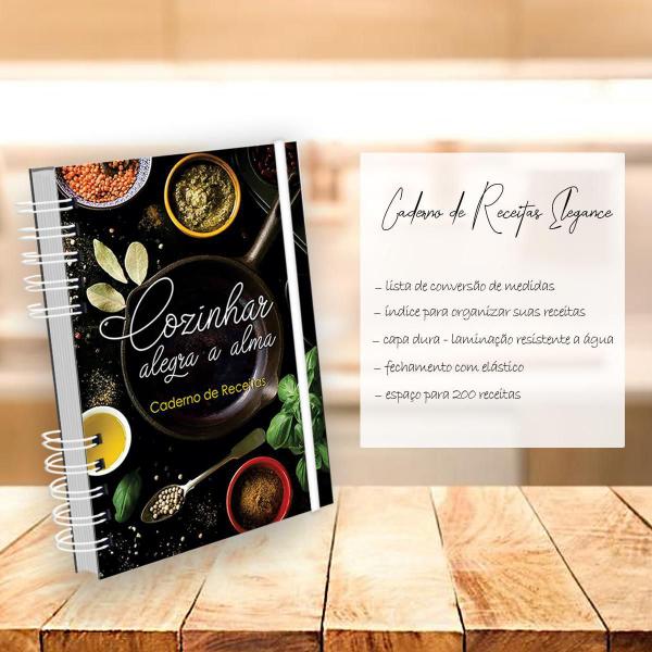 Imagem de Caderno De Receitas Com Capa Dura - Coleção - Black Elegance