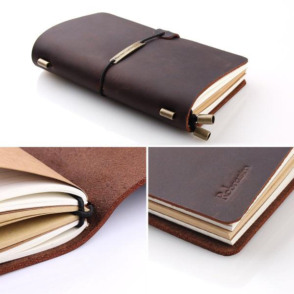 Imagem de Caderno de viagem Robrasim Leather Journal Coffee Color