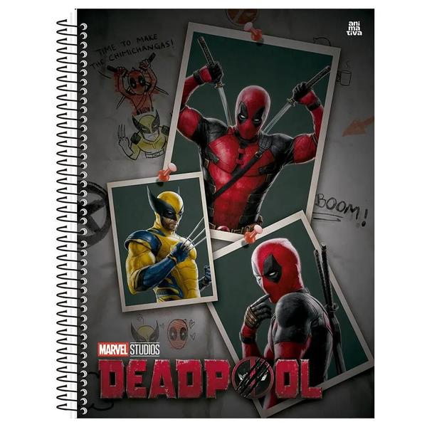 Imagem de Caderno Deadpool Boom - 80 Folhas - Animativa