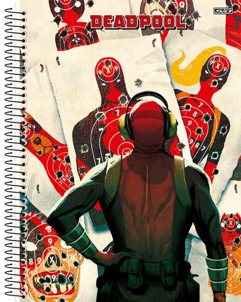 Imagem de Caderno Deadpool Universitário 10 Matérias Capa Dura Escolar