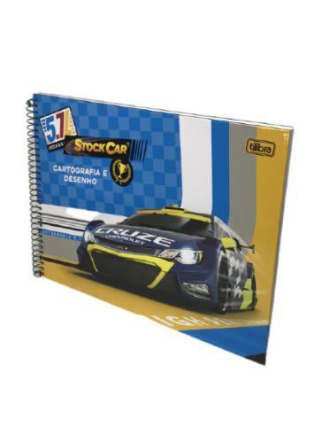 Imagem de Caderno Desenho Cartografia 80 Folhas Tilibra Stock Car azul