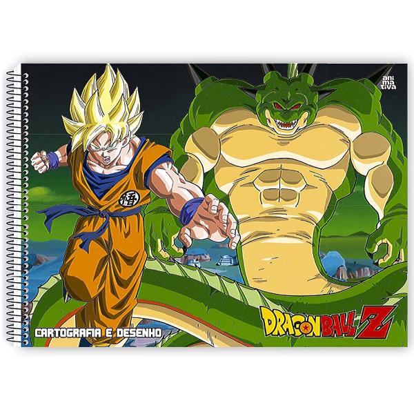 Imagem de Caderno desenho espiral capa dura 60 folhas Dragon Ball Z Animativa